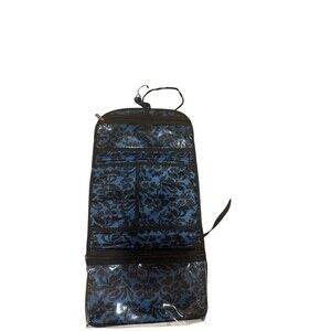Ulta Makeup Toiletries Blue Floral Hanging Travel Bag